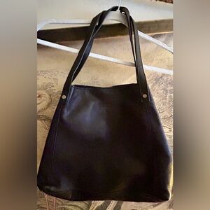 American Leather Co Liberty Black Leather Shoulder Bag